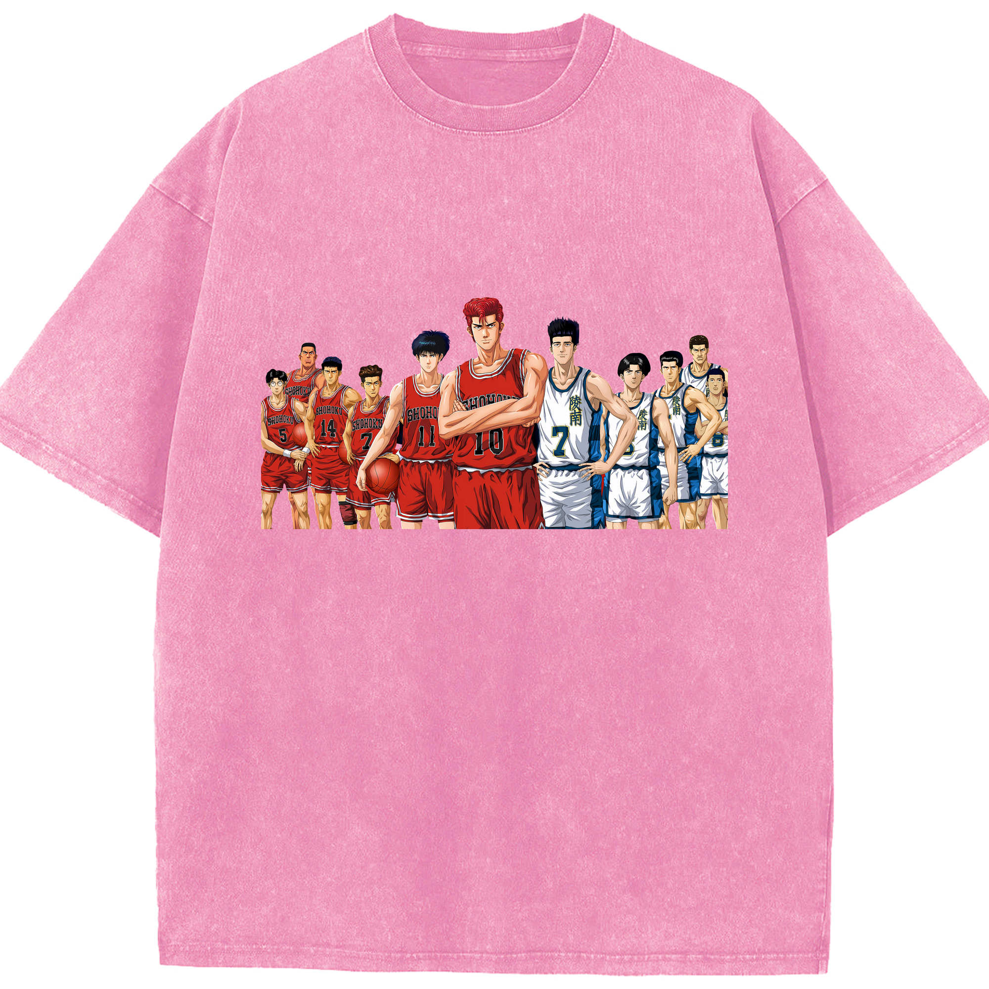 （画像用） SLAM DUNK／スラムダンク 綿100% ヴィンテージ風 半袖Tシャツ（フロントプリント）